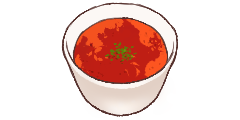 すごく熱いスープ