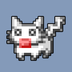 ふわふわしろねこ
